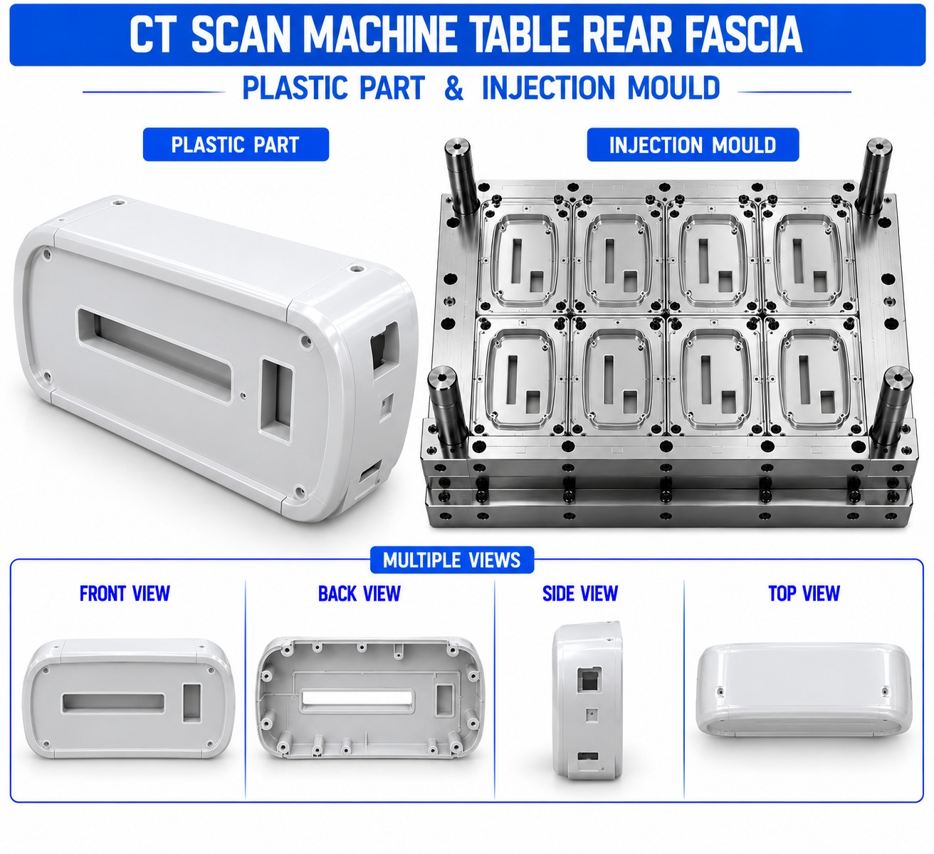 CT Scan Machine Plastic Table Rear Fascia Mould and Moulding Service